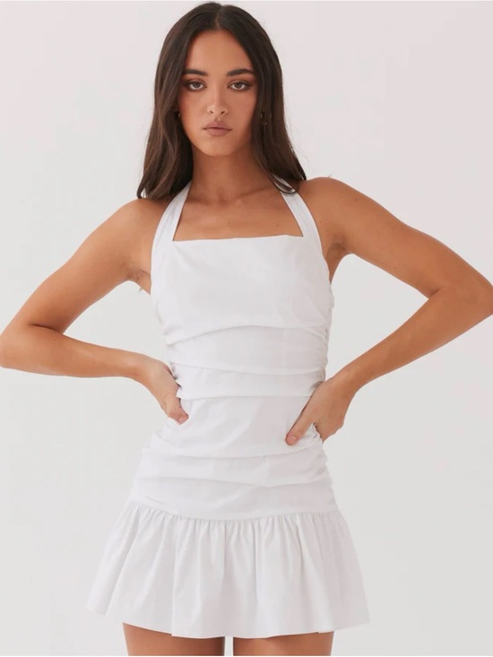 Peppermayo Dresses & Skirts - NWT Peppermayo White Halter Mini Dress
